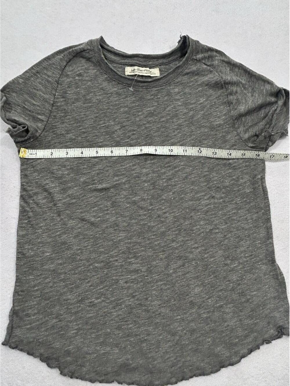 Free People We The Free Be My Baby Tee in Gray Size Medium NWOT - Picture 4 of 6